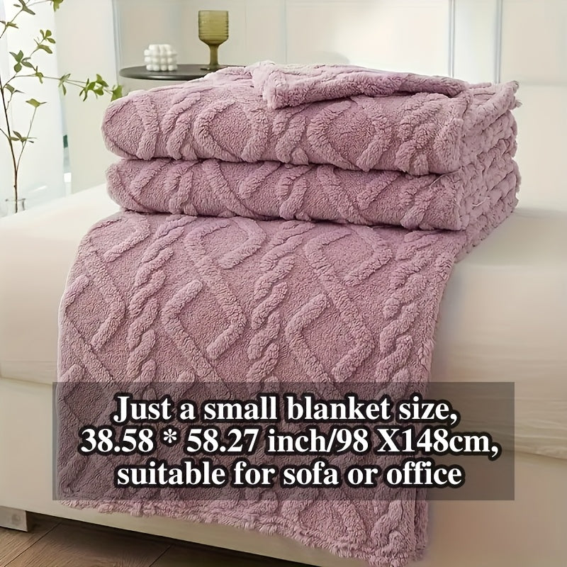 1pc Extra Thick Plush Fleece Blanket - Ultra Soft Luxury Bedspread\u002FThrow - All-Season Couch, Bed, Travel - Beige, Brown, Gray, Blue, Green, Pink, Black, White, - Elegant Home Decor in Neutral Tones - Cozy Warmth for Modern Interiors - Lamb Fleece wit