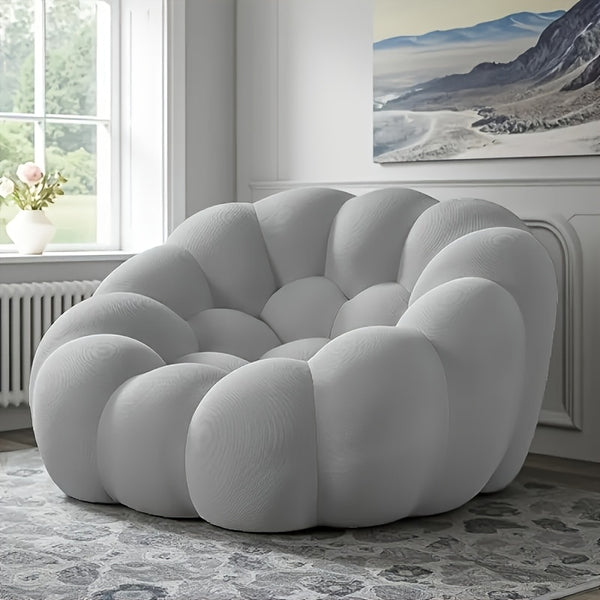 Modern Sofa, Upholstered Oversized Singe Sofas Lounge Chair, Free Installation Bubble Bean Bag Chair with 3D Textile Material, Comfy Lazy Chairs for Living Room, Apartment, Office, Living Room Seating, Apartment Furniture, Oversized Lounge