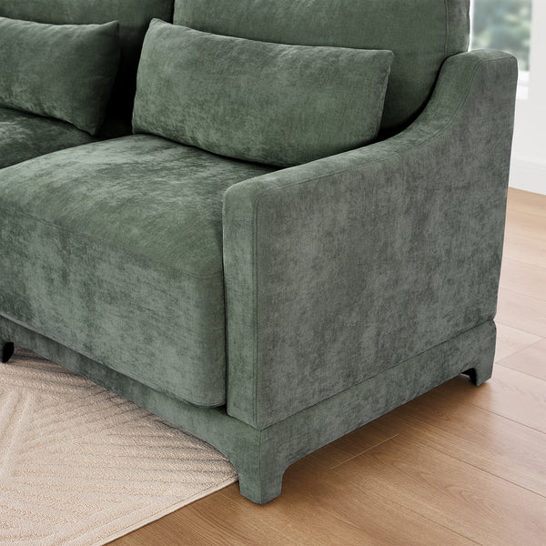 The Three-piece Suede Sofa Bed Is Equipped with Ergonomically Designed Lumbar Support Cushions And Deep Seating, Suitable for Living Rooms, Guest Rooms, And Apartments.