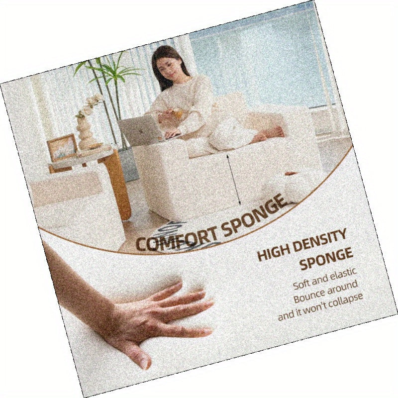 Foam Sofa Couch with Pillow, Large Bean Bag Chair for Adults, Stuffed High-Density Foam, Comfortable Lounge Seat for Living Room Bedroom Gaming Room, Soft and Durable, Easy to Move, Grey