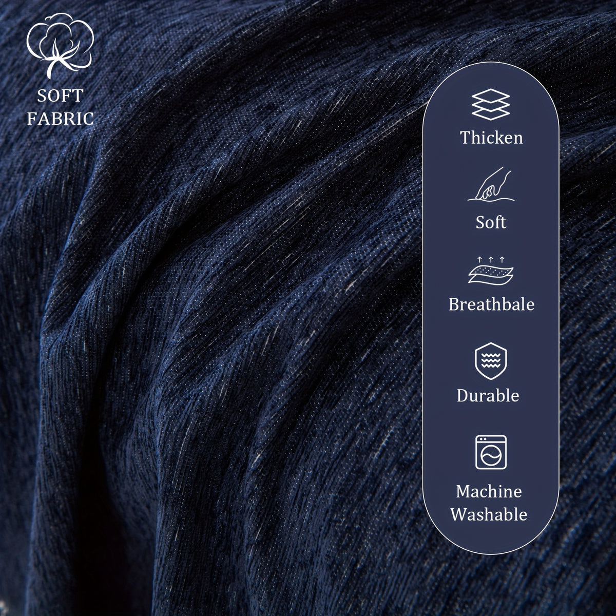 91 inch Widened Sofa Cover Chenille Couch Blanket Cover Protect from Scratch Machine Washable Furniture Protector