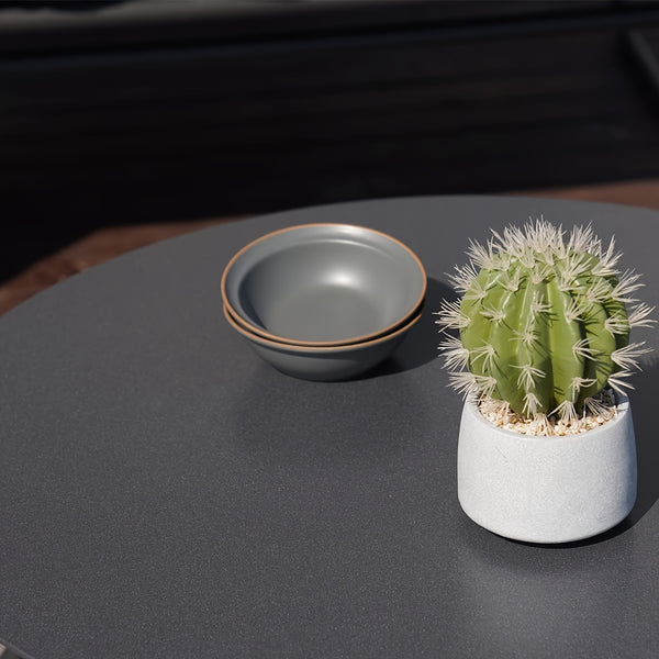 4pcs Outdoor Patio Furniture Set with Removable Cushions & Coffee Table - Heavy-Duty Metal Frame, All-Weather Grey Sectional Sofa with Loveseat, 2 Armchairs & Coffee Table, Garden Furniture, Patio Furniture Outdoor