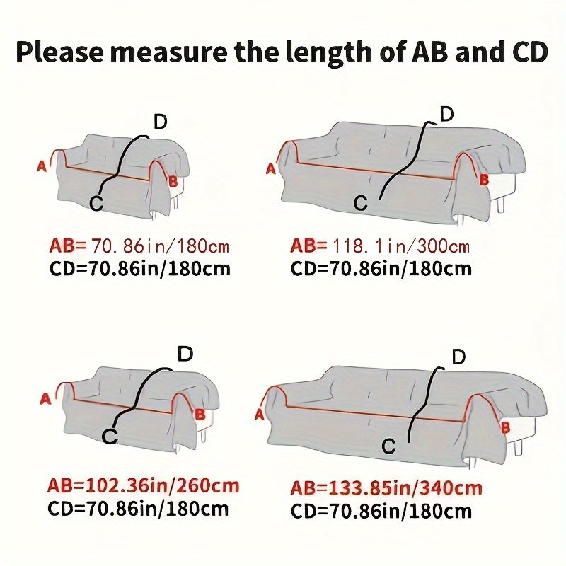 One Piece of Thickened Polar Velvet Sofa Towel, Suitable for All Seasons, Pet Friendly, Anti-Cat Scratch, Dust Protection, Cushion Cover, Can Be Used as Office Resting Blanket, Nap Blanket, Shawl, Suitable for Kitchen and Living Room Sofa Cover