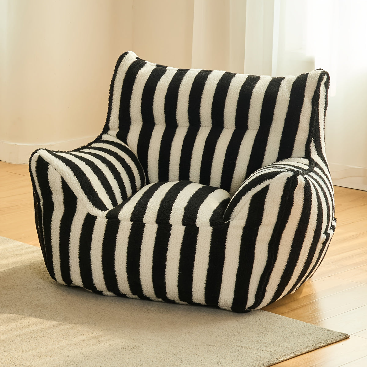 Giant Bean Bag Chairs For Adults With Filling Plush Fluffy Bean Bag Single Sofa And Loveseat With Armrest, Lounge Lazy Floor BeanBag Chair, Cozy Fluffy Couch For Living Room, Bedroom & Dorm