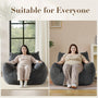 Living&Giving Oversize Bean Bag Chair, Family Corner Chair, Sofa, Fireplace Chair, Lazy Sofa, Compressed Sponge Sofa, Floor Single Leisure Chair, Sofa Bed, Suitable For Various Occasions In Hall, Office, Bedroom, Apartment, Restaurant