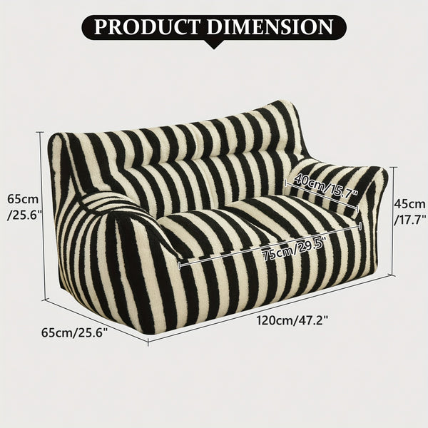 Giant Bean Bag Chairs For Adults With Filling Plush Fluffy Bean Bag Single Sofa And Loveseat With Armrest, Lounge Lazy Floor BeanBag Chair, Cozy Fluffy Couch For Living Room, Bedroom & Dorm