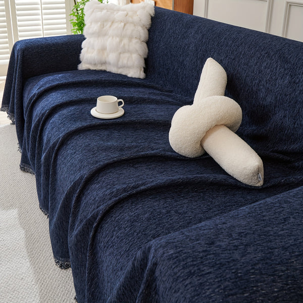 91 inch Widened Sofa Cover Chenille Couch Blanket Cover Protect from Scratch Machine Washable Furniture Protector