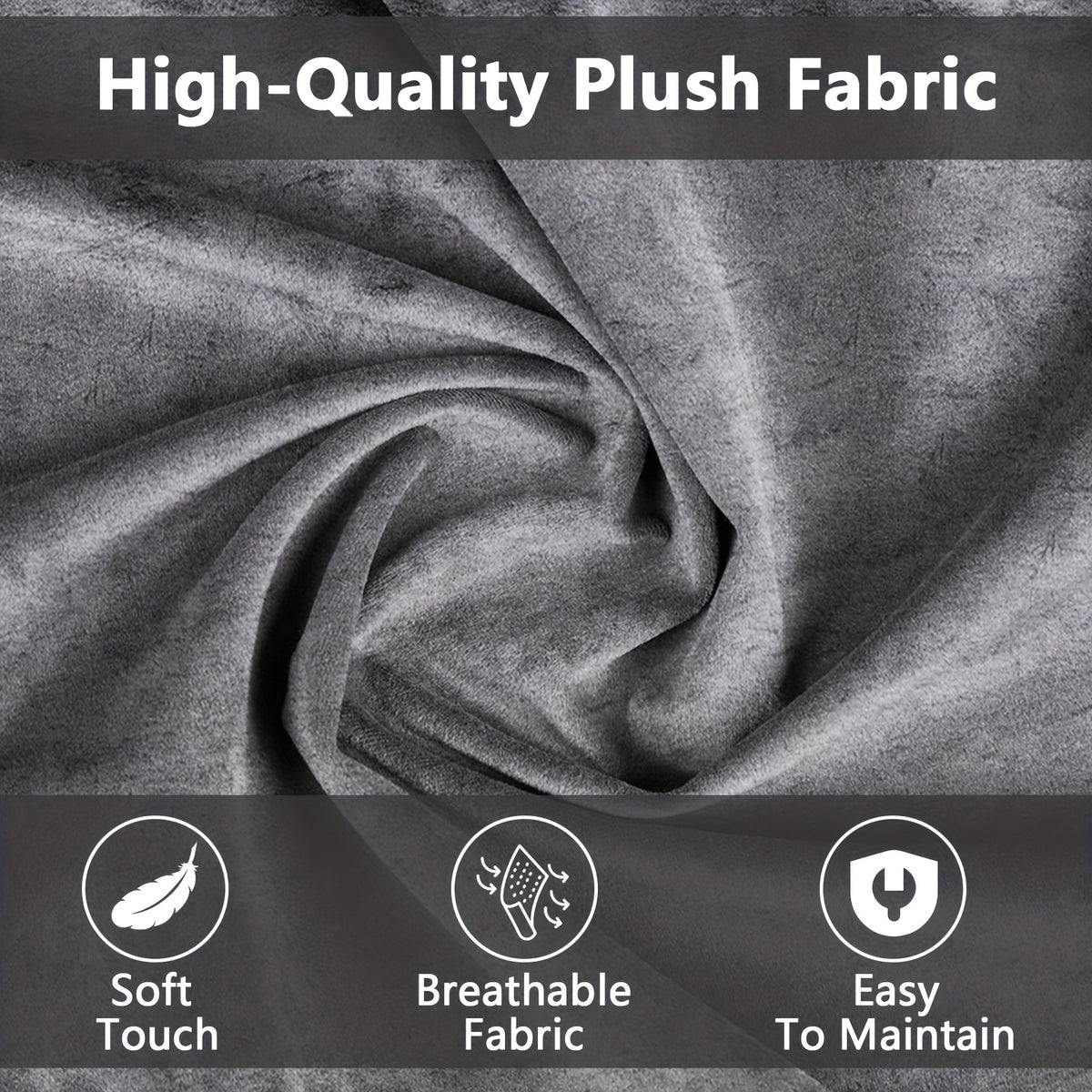 DKLGG Bean Bag Chair, Modern Round Bean Bag Sofa with Filler, Velvet Memory Foam Bean Bag, Giant Fluffy Lazy Sofa, Classic Imperial Lounger Bean Bag Chair for  Living Room, Bedrooms, Gray