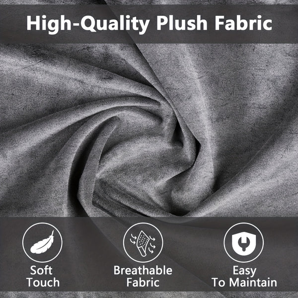 DKLGG Bean Bag Chair, Modern Round Bean Bag Sofa with Filler, Velvet Memory Foam Bean Bag, Giant Fluffy Lazy Sofa, Classic Imperial Lounger Bean Bag Chair for  Living Room, Bedrooms, Gray