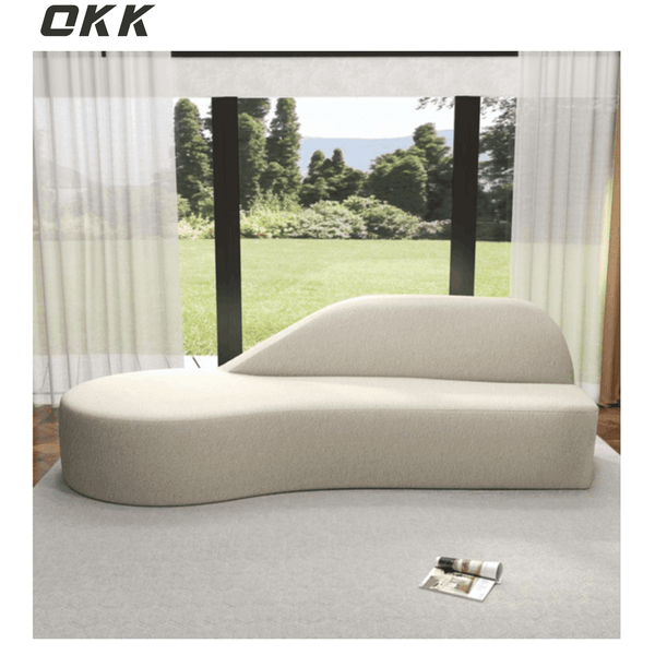 Modern Curved Sectional Sofa - Plush Cream Luxury Couch, Extra Comfort Large Loveseat with Storage, Minimalist Design for Small Space, Living Room, Apartment, and Home Theater