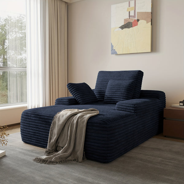 Oversized Accent Chair With Ottoman, Modern Corduroy Single Sofa Chair Modular Sectional Sleeper Cloud Couch With Chaise Lounge For Living Room Office Apartment, Suitable For Christmas\u002FHalloween