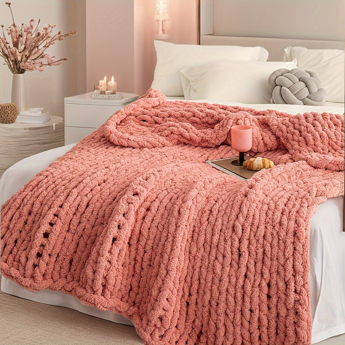 Super Soft And Comfortable Blanket, Thick Blanket Warm And Simple Fashionable Blanket Decoration Sofa Bed Bedroom 51x63 Inches 3 Pounds