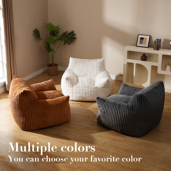 Living&Giving Oversize Bean Bag Chair, Family Corner Chair, Sofa, Fireplace Chair, Lazy Sofa, Compressed Sponge Sofa, Floor Single Leisure Chair, Sofa Bed, Suitable For Various Occasions In Hall, Office, Bedroom, Apartment, Restaurant