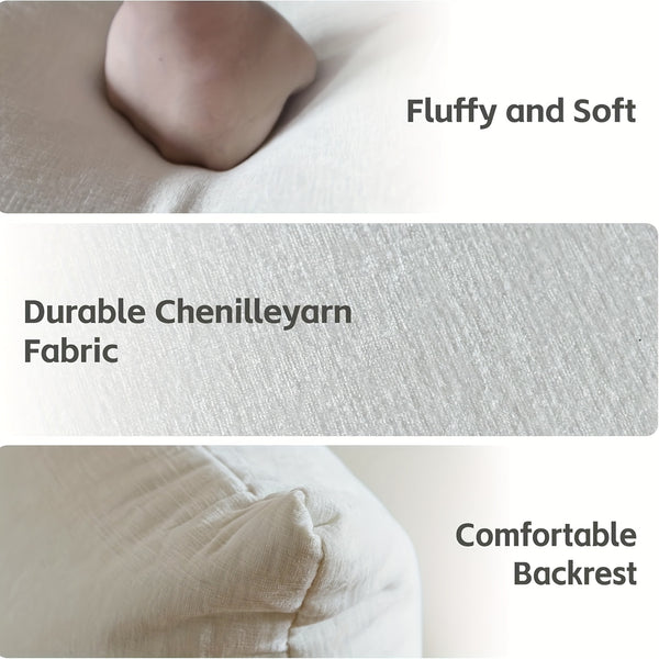 Modern Chenille Loveseat Mid-Century Modern Chenille Loveseat | Upholstered Beige Sofa for Living Room, Apartment, Office