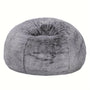 DKLGG Bean Bag Chair, Modern Round Bean Bag Sofa with Filler, Velvet Memory Foam Bean Bag, Giant Fluffy Lazy Sofa, Classic Imperial Lounger Bean Bag Chair for  Living Room, Bedrooms, Gray