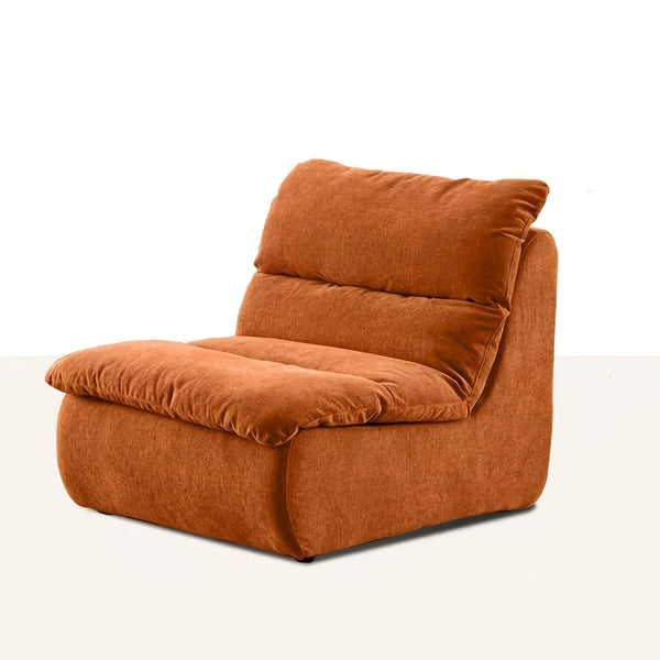 1pc, Lazy Sofa With Cushion Sofa, Small Living Room, Leisure Chair, Cream Small Sofa, Single Person