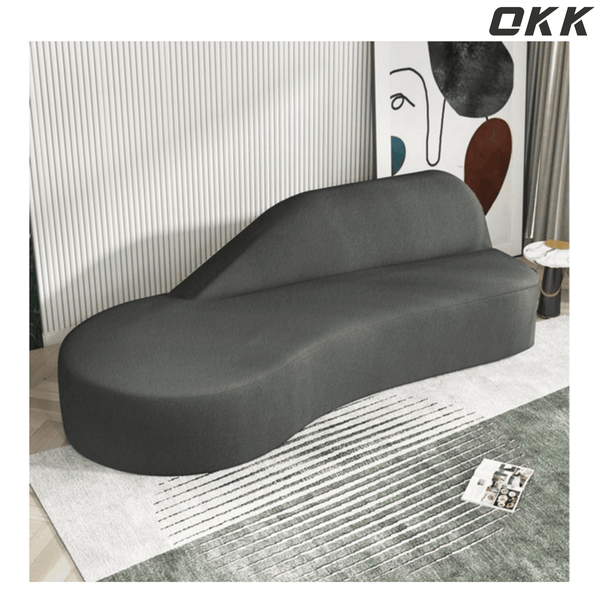 Modern Curved Sectional Sofa - Plush Cream Luxury Couch, Extra Comfort Large Loveseat with Storage, Minimalist Design for Small Space, Living Room, Apartment, and Home Theater