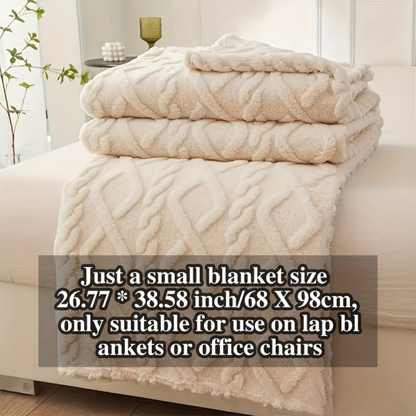 1pc Extra Thick Plush Fleece Blanket - Ultra Soft Luxury Bedspread\u002FThrow - All-Season Couch, Bed, Travel - Beige, Brown, Gray, Blue, Green, Pink, Black, White, - Elegant Home Decor in Neutral Tones - Cozy Warmth for Modern Interiors - Lamb Fleece wit