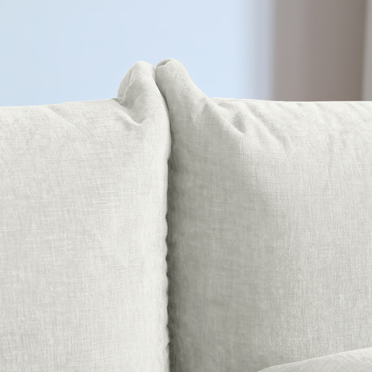 Modern Chenille Loveseat Mid-Century Modern Chenille Loveseat | Upholstered Beige Sofa for Living Room, Apartment, Office