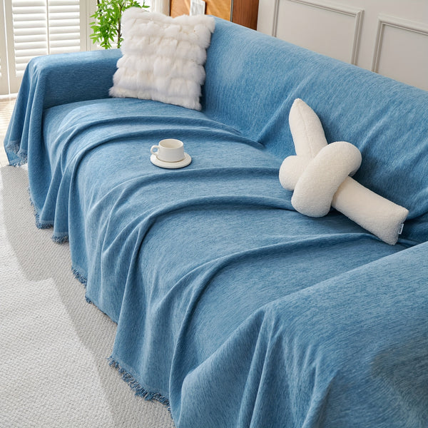 91 inch Widened Sofa Cover Chenille Couch Blanket Cover Protect from Scratch Machine Washable Furniture Protector