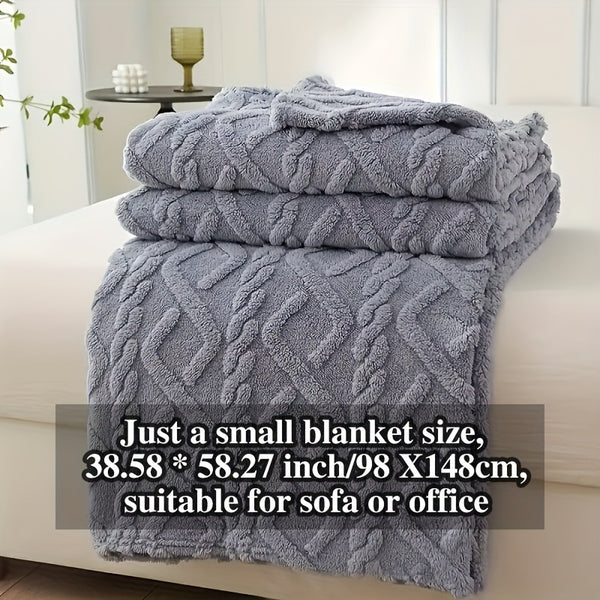 1pc Extra Thick Plush Fleece Blanket - Ultra Soft Luxury Bedspread\u002FThrow - All-Season Couch, Bed, Travel - Beige, Brown, Gray, Blue, Green, Pink, Black, White, - Elegant Home Decor in Neutral Tones - Cozy Warmth for Modern Interiors - Lamb Fleece wit
