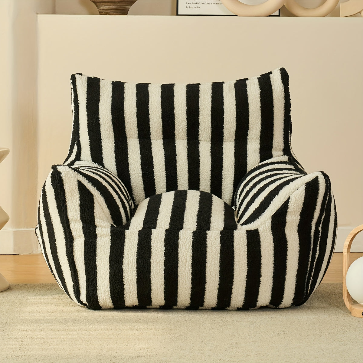 Giant Bean Bag Chairs For Adults With Filling Plush Fluffy Bean Bag Single Sofa And Loveseat With Armrest, Lounge Lazy Floor BeanBag Chair, Cozy Fluffy Couch For Living Room, Bedroom & Dorm