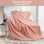 Queen Size Blanket for Couch, Cozy Lightweight Flannel Blanket, Warm Fuzzy Blanket for Winter Bed Sofa Travel (Pink, 60\