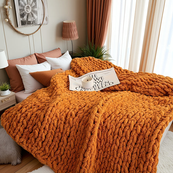 Super Soft And Comfortable Blanket, Thick Blanket Warm And Simple Fashionable Blanket Decoration Sofa Bed Bedroom 51x63 Inches 3 Pounds