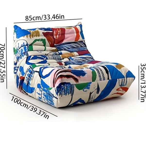 Colorful Lazy Sofa, Bean Bag Chair, Living Room Specialty Sofa, Single Leisure Chair, Sponge-filled Upholstered Sofa, Fireplace Chair, Single Sofa
