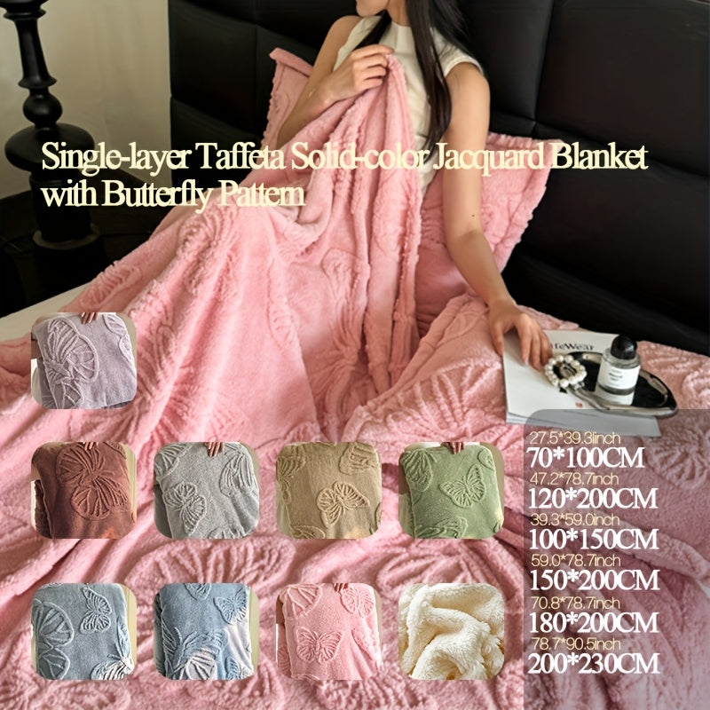 Single Layer 3D Butterfly Cutting Blanket, Flannel Blanket, Bed Blanket, Nap Blanket, Pillow Blanket, Sofa Blanket, Camping Blanket, Air Conditioning Blanket, Office Blanket, Seasonal Gifts
