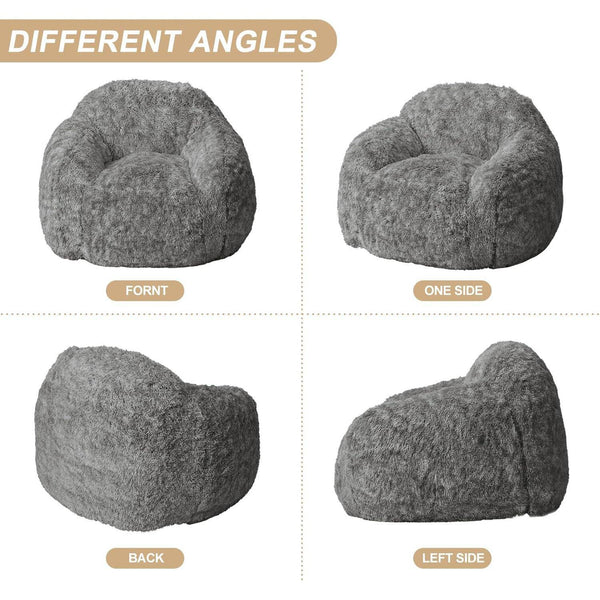 1pc EuKer Plush High-Density Foam Floor Chair with Armrest, Multipurpose Lazy Sofa for Living Room, Easy Care, No Electricity Needed, Black