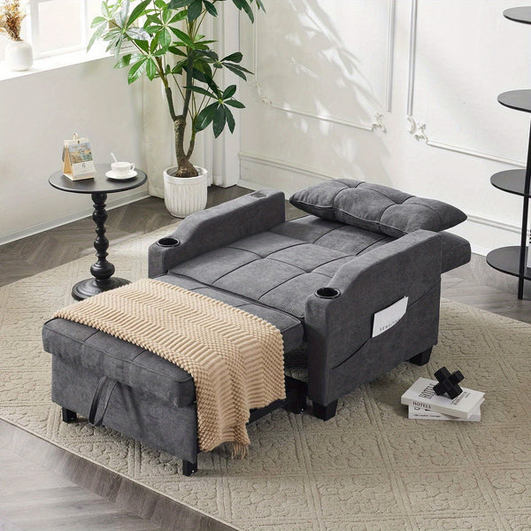 LEADZM 3-in-1 Modern Sleeper Sofa | Single | Sofa Bed Convertible | Living Room | Modern