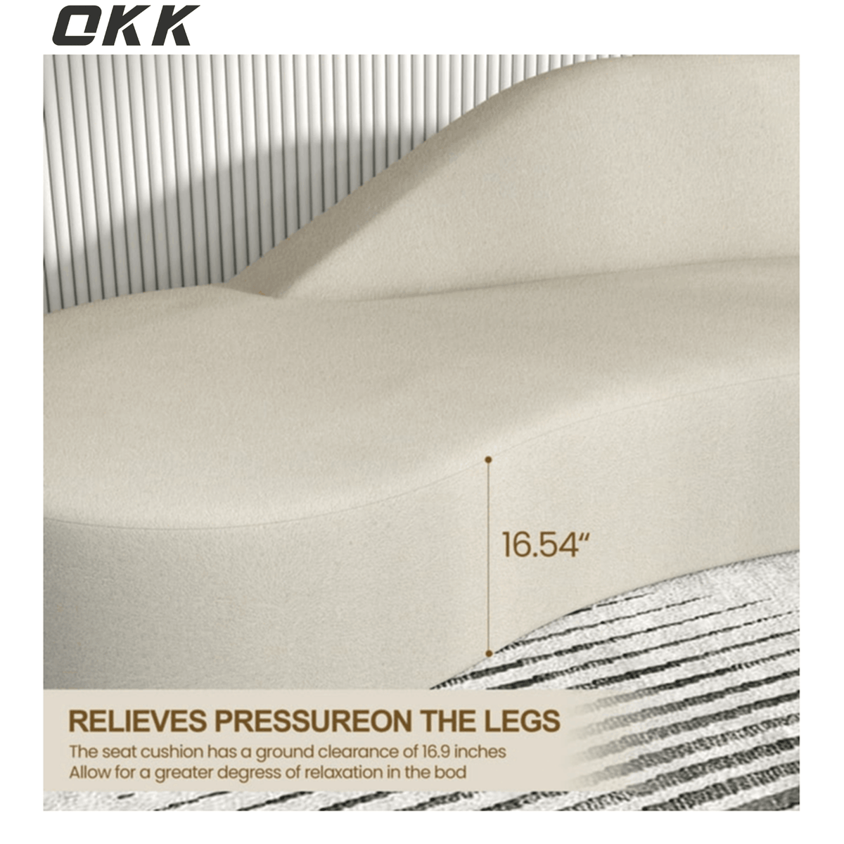 Modern Curved Sectional Sofa - Plush Cream Luxury Couch, Extra Comfort Large Loveseat with Storage, Minimalist Design for Small Space, Living Room, Apartment, and Home Theater