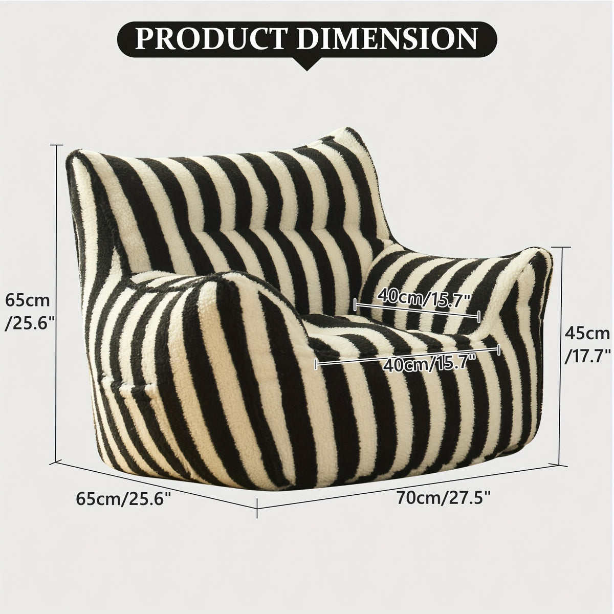 Giant Bean Bag Chairs For Adults With Filling Plush Fluffy Bean Bag Single Sofa And Loveseat With Armrest, Lounge Lazy Floor BeanBag Chair, Cozy Fluffy Couch For Living Room, Bedroom & Dorm