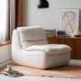 1pc, Lazy Sofa With Cushion Sofa, Small Living Room, Leisure Chair, Cream Small Sofa, Single Person