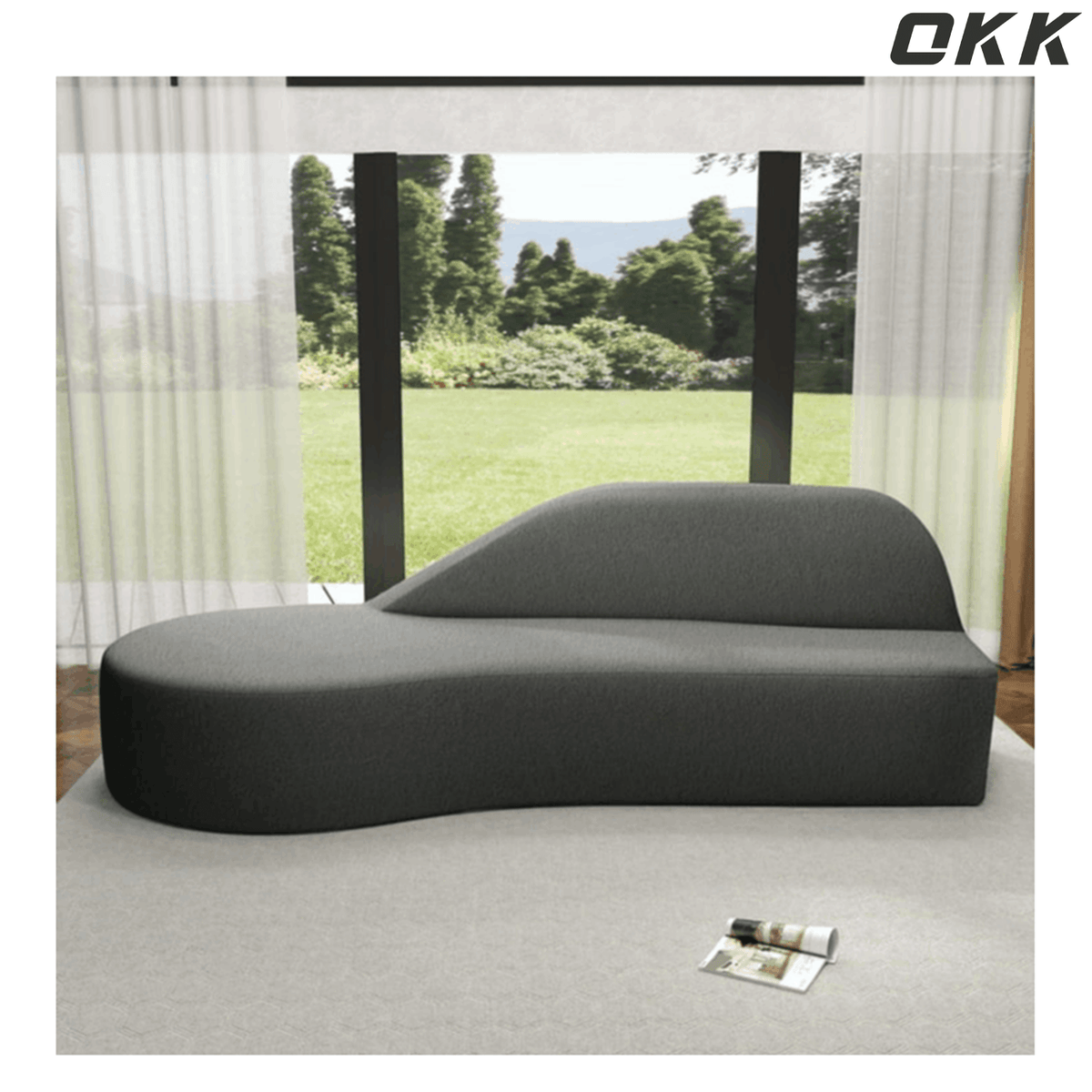 Modern Curved Sectional Sofa - Plush Cream Luxury Couch, Extra Comfort Large Loveseat with Storage, Minimalist Design for Small Space, Living Room, Apartment, and Home Theater