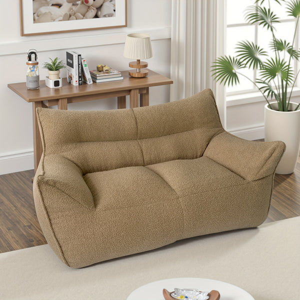 Giant Bean Bag Chairs For Adults With Filling Plush Fluffy Bean Bag Single Sofa And Loveseat With Armrest, Lounge Lazy Floor BeanBag Chair, Cozy Fluffy Couch For Living Room, Bedroom & Dorm