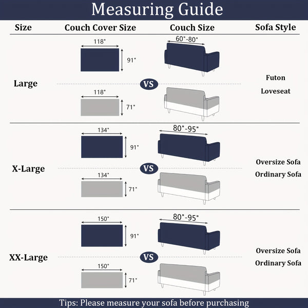 91 inch Widened Sofa Cover Chenille Couch Blanket Cover Protect from Scratch Machine Washable Furniture Protector