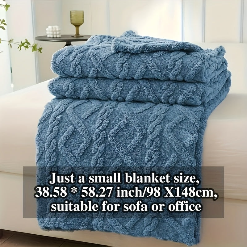 1pc Extra Thick Plush Fleece Blanket - Ultra Soft Luxury Bedspread\u002FThrow - All-Season Couch, Bed, Travel - Beige, Brown, Gray, Blue, Green, Pink, Black, White, - Elegant Home Decor in Neutral Tones - Cozy Warmth for Modern Interiors - Lamb Fleece wit