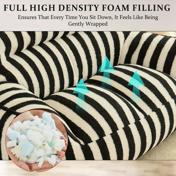 Giant Bean Bag Chairs For Adults With Filling Plush Fluffy Bean Bag Single Sofa And Loveseat With Armrest, Lounge Lazy Floor BeanBag Chair, Cozy Fluffy Couch For Living Room, Bedroom & Dorm