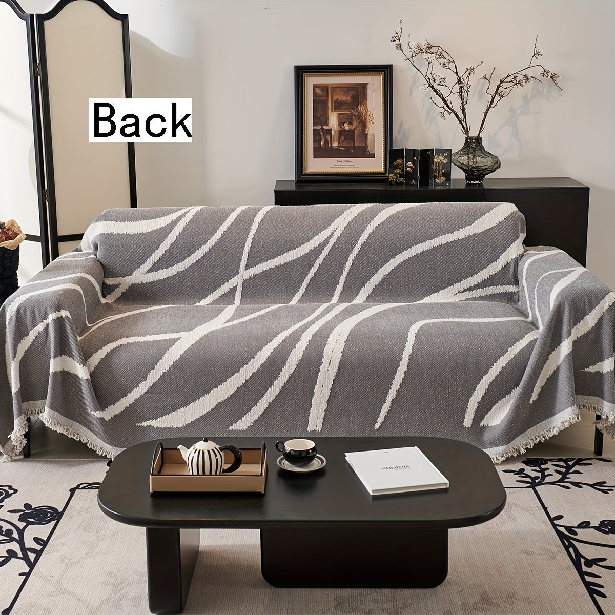 One Piece of Thickened Polar Velvet Sofa Towel, Suitable for All Seasons, Pet Friendly, Anti-Cat Scratch, Dust Protection, Cushion Cover, Can Be Used as Office Resting Blanket, Nap Blanket, Shawl, Suitable for Kitchen and Living Room Sofa Cover