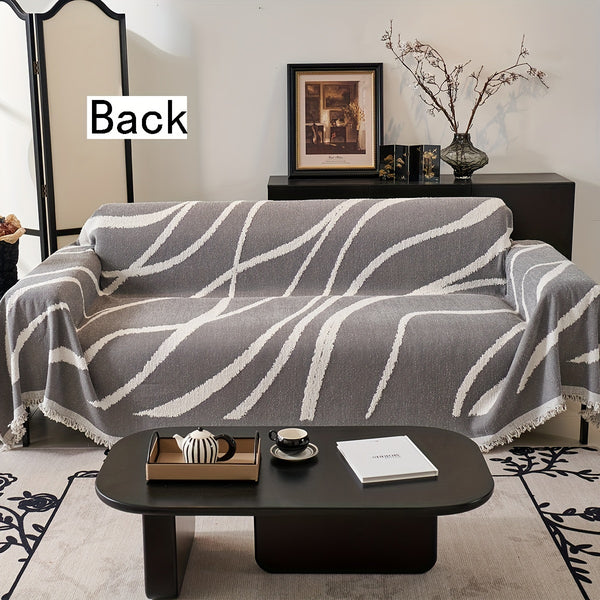 One Piece of Thickened Polar Velvet Sofa Towel, Suitable for All Seasons, Pet Friendly, Anti-Cat Scratch, Dust Protection, Cushion Cover, Can Be Used as Office Resting Blanket, Nap Blanket, Shawl, Suitable for Kitchen and Living Room Sofa Cover