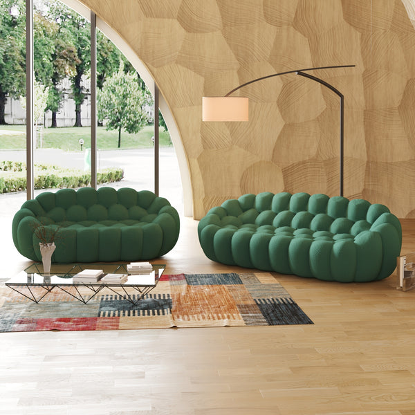 Modern Oversized Bean Bag Sofa with Ottoman - 3D Knitted Fabric, Orange, Football-Shaped Design, No Assembly Required, 700 lbs Load Capacity, Perfect for Contemporary Living Rooms, Sofa for Living Room