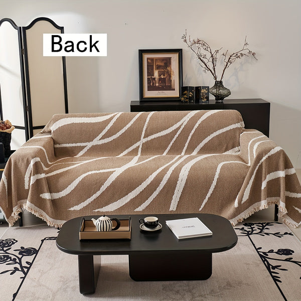 One Piece of Thickened Polar Velvet Sofa Towel, Suitable for All Seasons, Pet Friendly, Anti-Cat Scratch, Dust Protection, Cushion Cover, Can Be Used as Office Resting Blanket, Nap Blanket, Shawl, Suitable for Kitchen and Living Room Sofa Cover