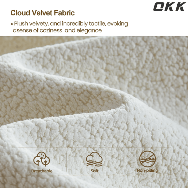 Modern Curved Sectional Sofa - Plush Cream Luxury Couch, Extra Comfort Large Loveseat with Storage, Minimalist Design for Small Space, Living Room, Apartment, and Home Theater