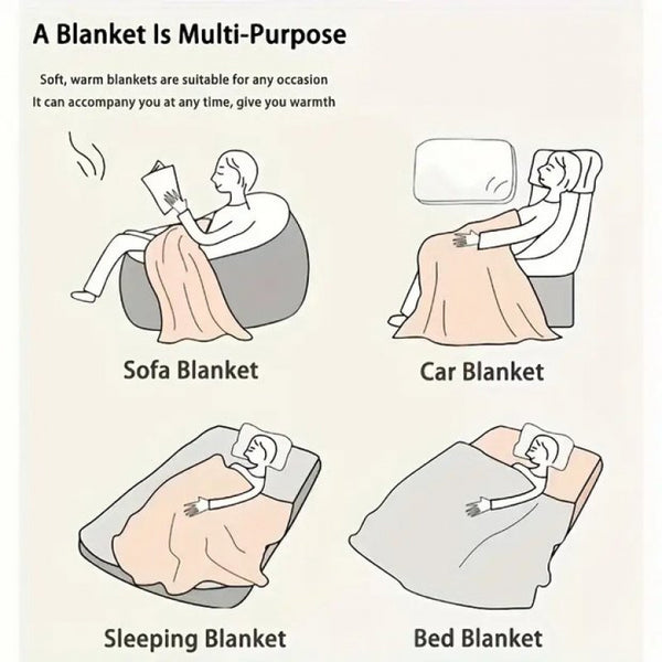 280GSM Heavyweight Flannel Throw Blanket - Super Soft Warm Cozy All-Season Bedspread, Autumn Pumpkin Maple Leaf & Plaid Print in Brown\u002FBeige\u002FWhite\u002FOrange, Contemporary Bedspread for Sofa, Bed, Travel, Home Decor - Luxury Fleece Blanket with