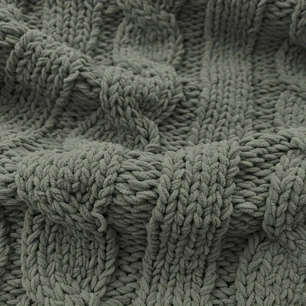 Ball Knitted Blanket Super Soft And Comfortable Chenille Knitted Thick Blanket with Fourteen Plush Ball Decorations Sofa Bed Warm And Thick 50X60 Inches 2.2 Pounds