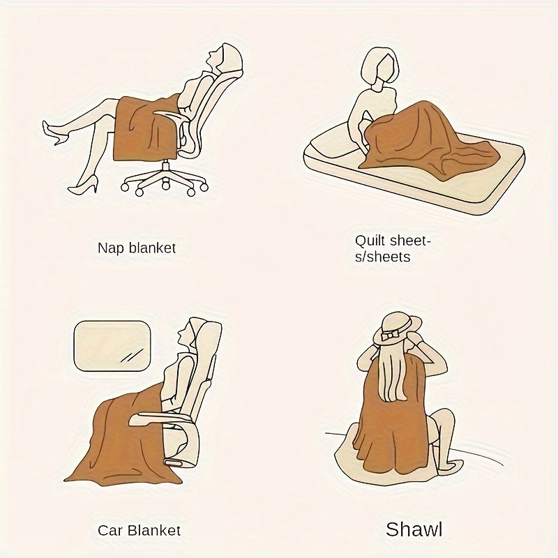 One Piece of Thickened Polar Velvet Sofa Towel, Suitable for All Seasons, Pet Friendly, Anti-Cat Scratch, Dust Protection, Cushion Cover, Can Be Used as Office Resting Blanket, Nap Blanket, Shawl, Suitable for Kitchen and Living Room Sofa Cover