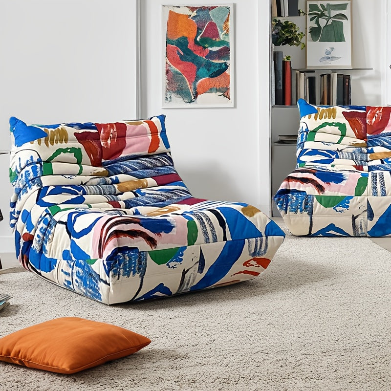 Colorful Lazy Sofa, Bean Bag Chair, Living Room Specialty Sofa, Single Leisure Chair, Sponge-filled Upholstered Sofa, Fireplace Chair, Single Sofa